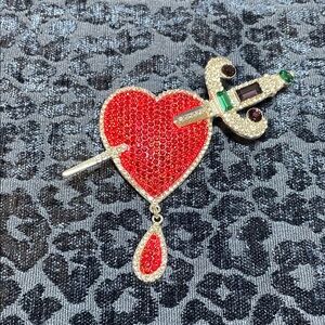 Nicoletta Carlone “Jezebel” Heart and Dagger Brooch